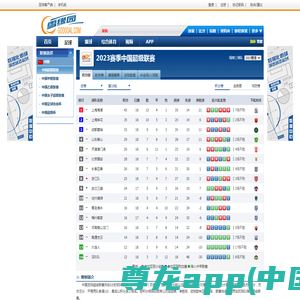 2023赛季中国超级联赛 - 积分榜 - 雪缘园资料库